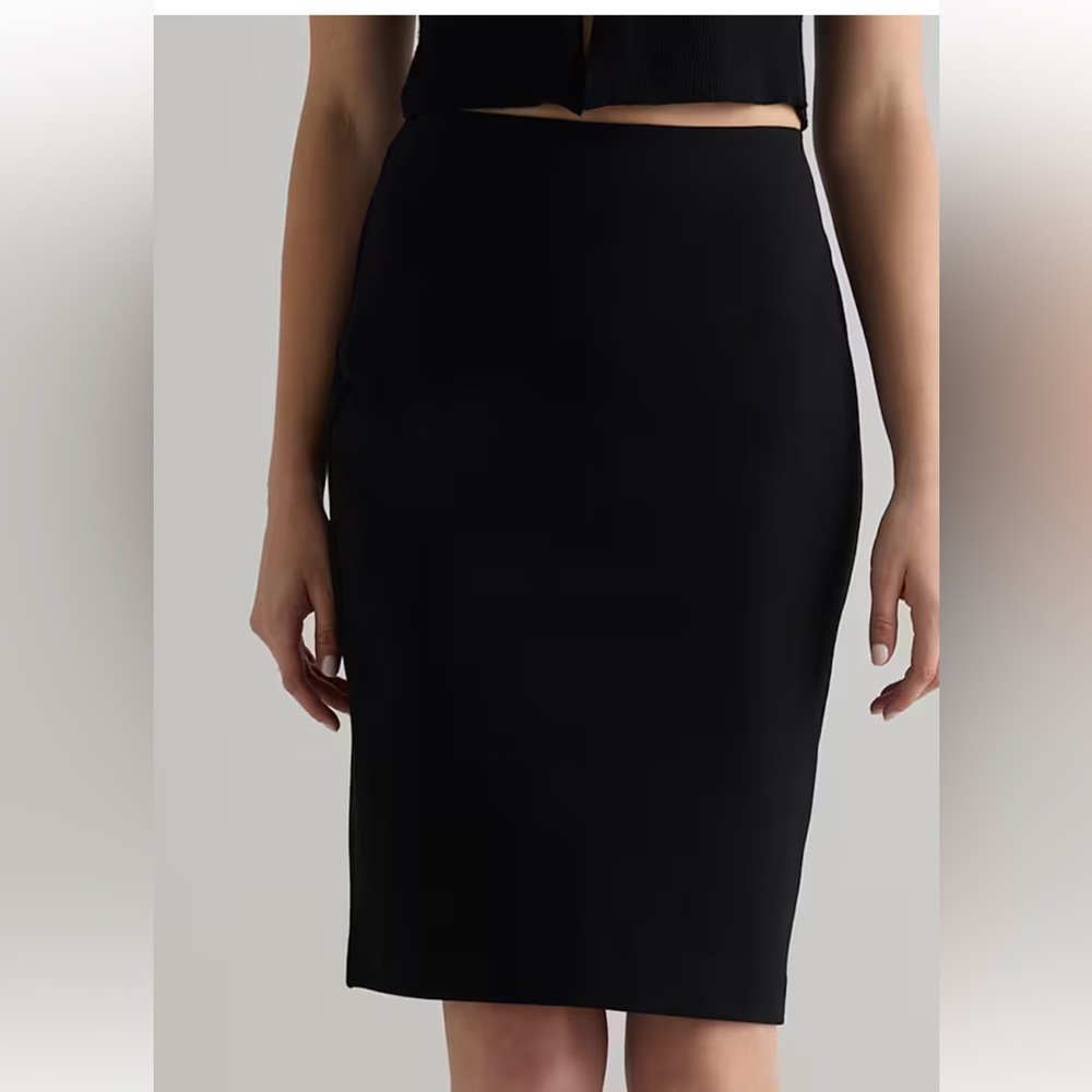 50%offw❤️ Chicos Travelers 1 Black Skirt Elastic Waist Maxi Long Modest Slinky